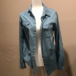 blue jean button down